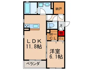 シャーメゾン・ルミエール【1階】の間取り