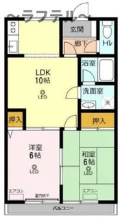 トゥインクル広瀬【1階】の間取り