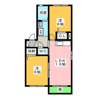 グランドールスギシン【1階】の間取り