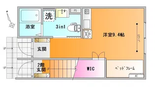 ユニテラス上桜田【1階】の間取り