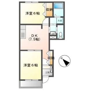 シュープリーム【1階】の間取り
