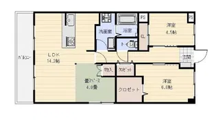 ヴィーブル東若林【4階】の間取り