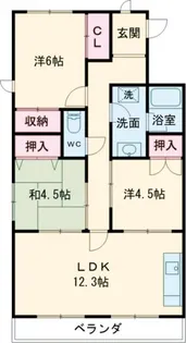 ロイヤルハイムK【4階】の間取り
