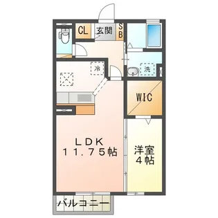 アンベリール【2階】の間取り