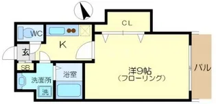 クラビス上町台【2階】の間取り