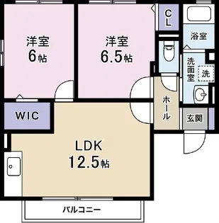 ノースフィールドII【1階】の間取り