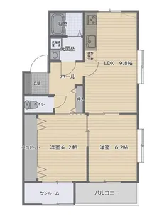 ロイヤルコート3【3階】の間取り