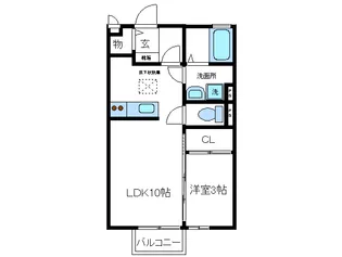 ヴィラドエルIII【1階】の間取り