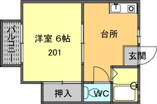 島根県松江市学園2【アパート】の間取り