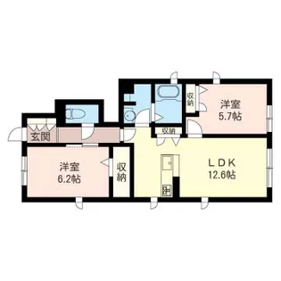 T&K CastleB棟【1階】の間取り