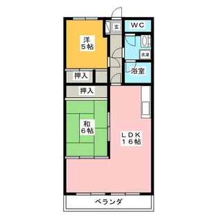 サンヴィレッジ【4階】の間取り