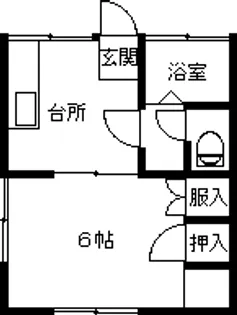 コーポイサム【1階】の間取り