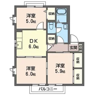 コーラルガーデンJ【2階】の間取り