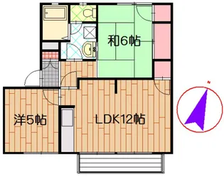 セレス宮浦【1階】の間取り