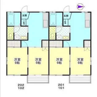 ヴィラ栃の葉【1階】の間取り