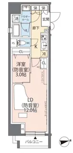 ミュージション板橋駅前【9階】の間取り