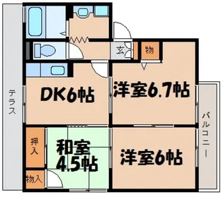 グリーンヒルズ【1階】の間取り
