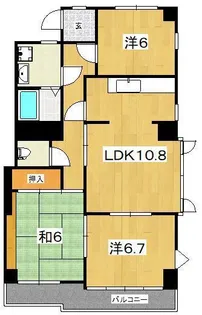 レジデンス濱野II【2階】の間取り