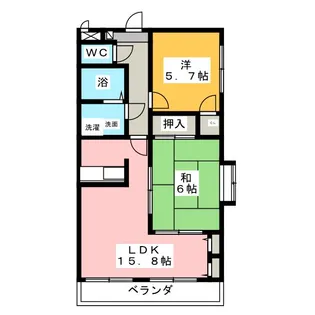 グリーンヒル岡弥II【1階】の間取り