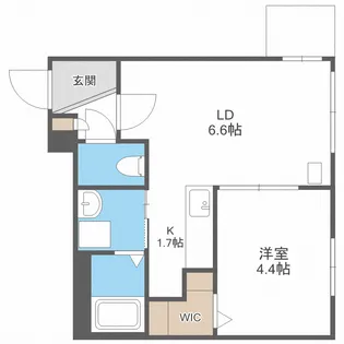 ラグジースペース栄通12【1階】の間取り
