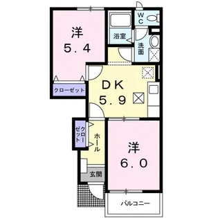 サンリット グローブA棟【1階】の間取り