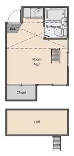 セフィール程久保【1階】の間取り