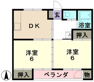 マスダアパート【3階】の間取り