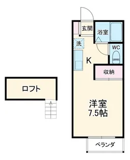 1Kの間取り画像