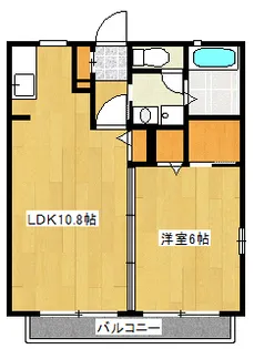 バリュージュ八乙女II【1階】の間取り