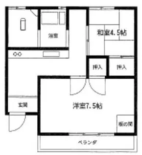 上峰マンション【2階】の間取り