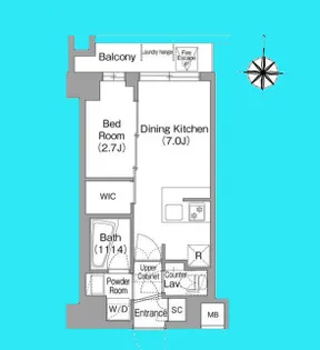コンフォリア・リヴ品川戸越【4階】の間取り