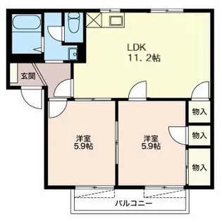3POINT A【1階】の間取り
