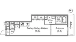 S-MOVE緑橋II【2階】の間取り