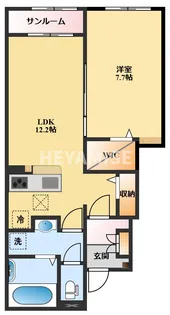 アクア プラ長田II【1階】の間取り