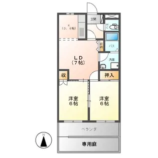 サウス・フォレストA【1階】の間取り