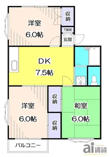 東京都東久留米市前沢5【アパート】の間取り