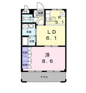 エクレセンス【1階】の間取り