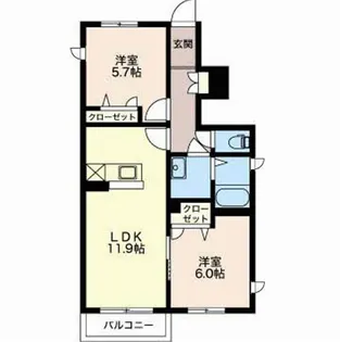 シャーメゾンリアン【1階】の間取り