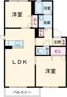 ヴィラ 壱番館【2階】の間取り