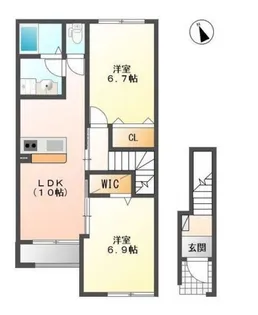 アルモ横塚【2階】の間取り
