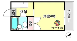 コーポ魚見【2階】の間取り