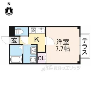 勝ハイツ壱番館【1階】の間取り