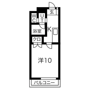 南大通りパークハイツ【3階】の間取り