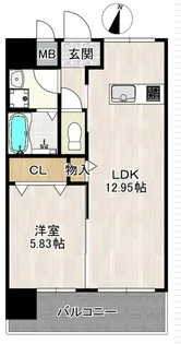 レクシア大日【6階】の間取り