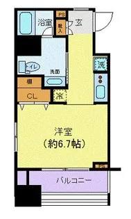 ベルファース水天宮前【9階】の間取り