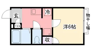 ハピネス甲子園【1階】の間取り