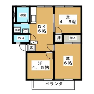 ドリームフォレスト楽田【2階】の間取り