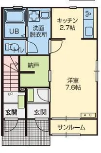 LUCIA鬼柳 B【1階】の間取り