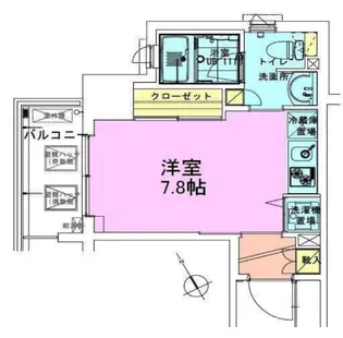 門前仲町レジデンス参番館【7階】の間取り
