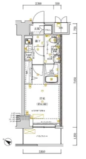 クラリッサ 新川崎【13階】の間取り